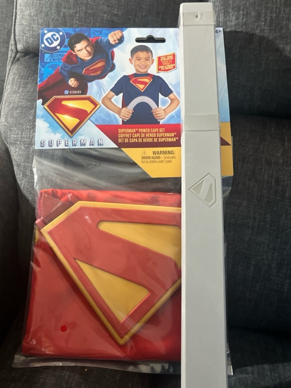 DC Superman Kids Cape & Shield Set - Red, Yellow